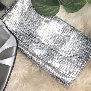 LOFT Metallic Silvery Cluch